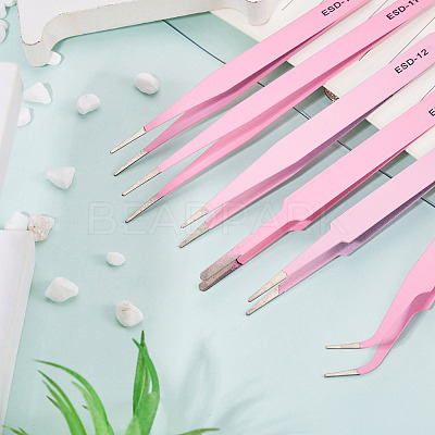 201 Stainless Steel Beading Tweezers Sets TOOL-TA0001-15B-1