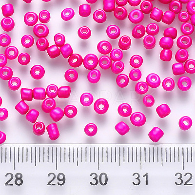 6/0 Baking Paint Glass Round Seed Beads X-SEED-S036-01C-03-1