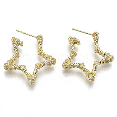 Brass Stud Earring KK-N232-113-NF-1