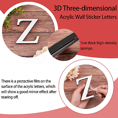 Acrylic Mirror Wall Stickers Decal DIY-CN0001-13A-Z-1