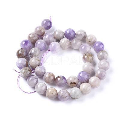Natural Lavender Amethyst Beads Strands X-G-L555-01-10mm-1