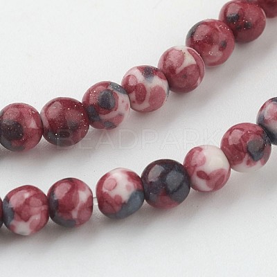 Natural Ocean White Jade Bead Strands G-G916-4mm-10-1