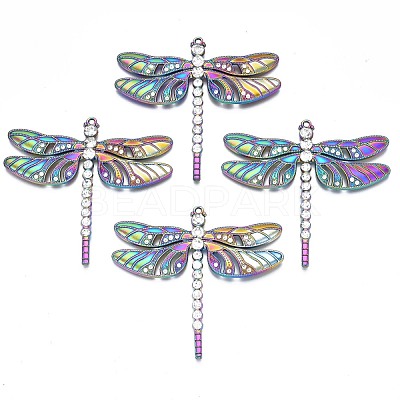 Rack Plating Rainbow Color Alloy Big Pendants PALLOY-N163-170A-1