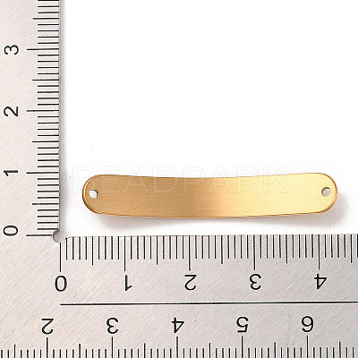 304 Stainless Steel Brushed Curved Rectangle Connector Charms LS-STAS-R222-03G-1