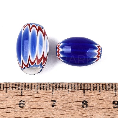 Handmade Millefiori Glass Barrel Beads LA-N002-05A-1