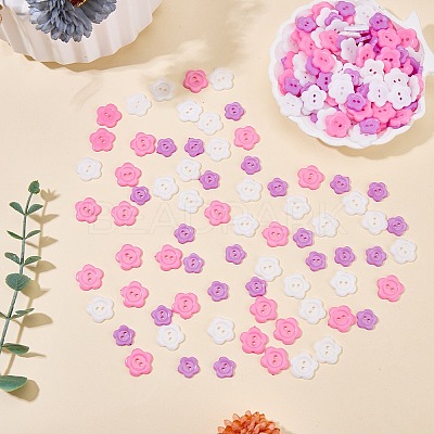 240Pcs 3 Styles Acrylic Sewing Buttons for Costume Design BUTT-DJ0001-11-1
