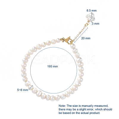 Natural Cultured Freshwater Pearl Beaded Bracelets BJEW-JB04997-1