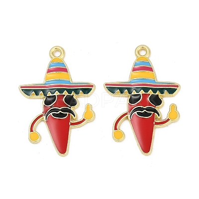 Cinco De Mayo Theme Alloy Enamel Pendants ENAM-V001-05M-G-1