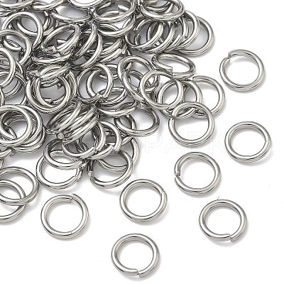 Tarnish Resistant 304 Stainless Steel Open Jump Rings STAS-E066-11-8mm-1