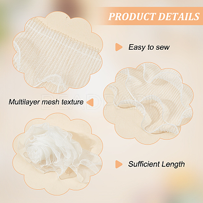 3-Layer Polyester Ruffled Trimming DIY-WH0320-46-1