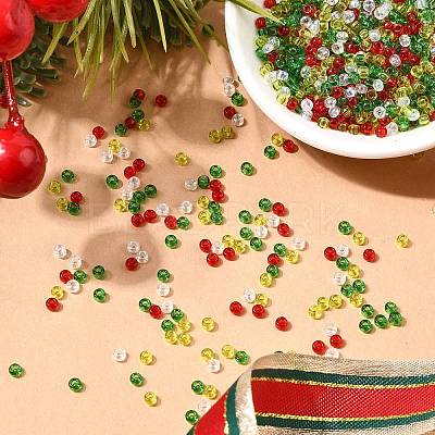 4 Colors 8/0 Christmas MIYUKI Round Rocailles Seed Beads SEED-X0058-14-1