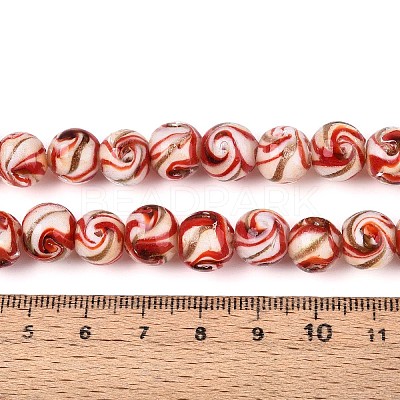 Handmade Gold Sand Lampwork Beads LAMP-T024-11F-1