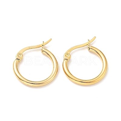 PVD Vacuum Plating 201 Stainless Steel Hoop Earrings for Women LS-EJEW-G260-02D-G-1