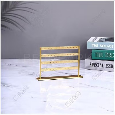 Four Layers Iron Earrings Storage Rack PW-WG0F0E3-01-1