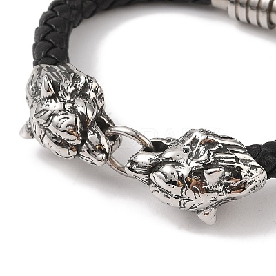 Braided Microfiber Leather Cord Bracelets BJEW-B096-19B-1