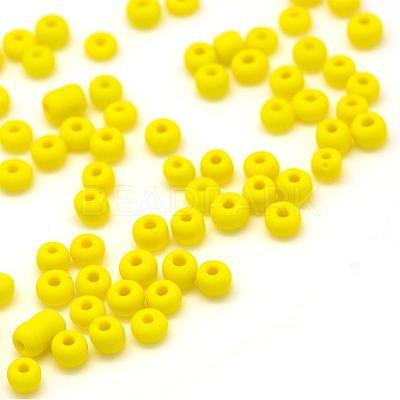 Frosted Opaque 8/0 Glass Seed Beads SEED-R029-3mm-A04-1