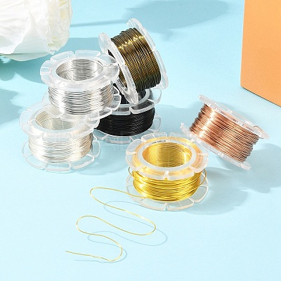 2 Rolls Round Copper Craft Wire CWIR-YW0001-05A-1