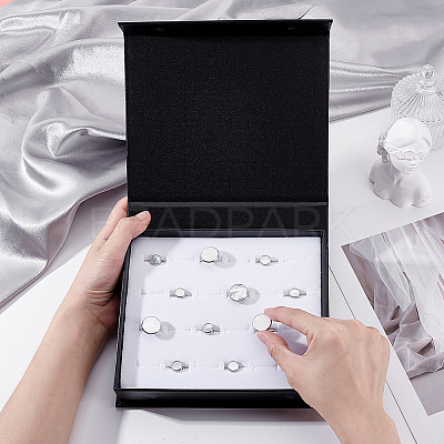 Paper Cardboard Cuff-link Gift Storage Boxes CON-WH0112-029-1