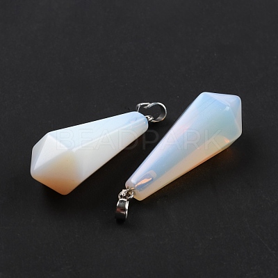 Synthetic Opalite Pointed Pendants G-I314-02P-25-1