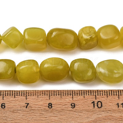 Natural Korea Olive Jade Nuggets Beads Strands G-T150-A02-04-1