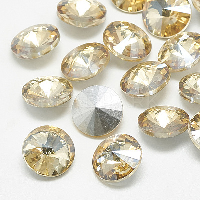 Pointed Back Glass Rhinestone Cabochons RGLA-T086-6mm-06-1