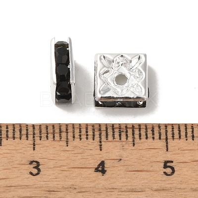 Brass Rhinestone Spacer Beads RSB074NF-04S-1