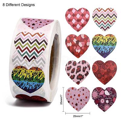 Heart Shaped Stickers Roll DIY-K027-A03-1