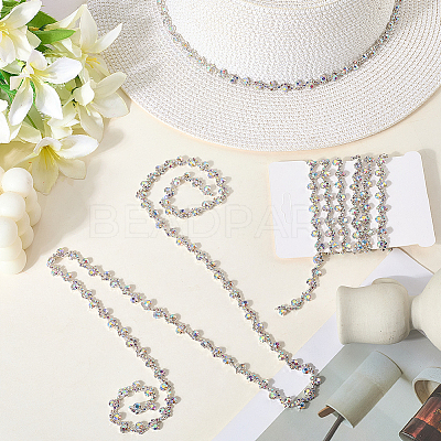 S-shaped Glass Rhinestone and Iron Cup Chains DIY-WH20032-25S-02-1