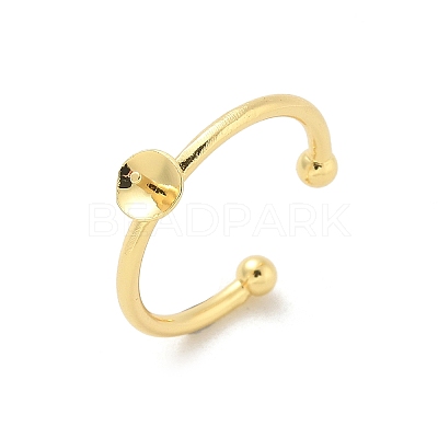 Brass Open Cuff Ring Settings LS-KK-G518-04G-02-1