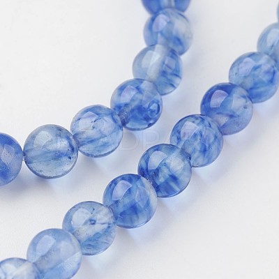 Watermelon Stone Glass Beads Strands G-G913-6mm-03-1