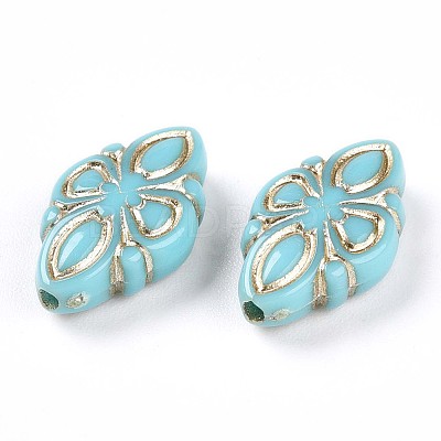 Plating Acrylic Beads OACR-S029-111-1