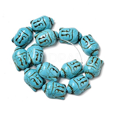 Synthetic Turquoise Beads Strands TURQ-G119-20x29mm-08-1