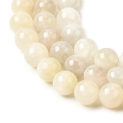 Natural White Moonstone Beads Strands G-F674-08-8mm-01-1