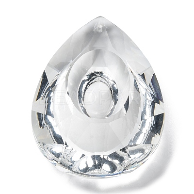 Transparent Glass Pendants GLAA-R223-03K-1