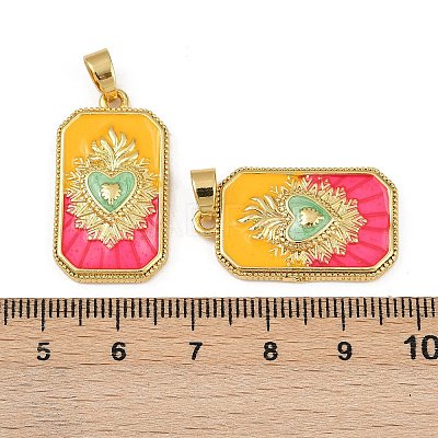 Brass Enamel Pendants X-KK-L190-008G-03-1