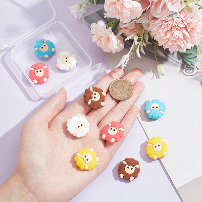10Pcs 5 Colors Food Grade Eco-Friendly Silicone Focal Beads SIL-NB0001-16-1