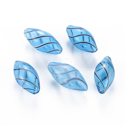 Transparent Handmade Blown Glass Globe Beads X-GLAA-T012-09-1