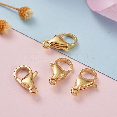 304 Stainless Steel Lobster Claw Clasps X-STAS-H352-01G-G-1