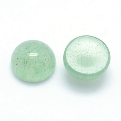 Natural Green Aventurine Cabochons X-G-P393-R15-6mm-1