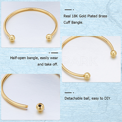 6Pcs Rack Plating Brass Cuff Bangle Making KK-BBC0013-98-1