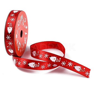 5 Yards Christmas Polyester Printed Ribbon OCOR-A008-01B-1