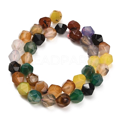 Natural Agate(Dyed & Heated) Beads Strands G-K425-B10-01-1