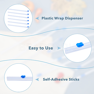 Plastic Reusable Cling Film Slide Cutter AJEW-WH0314-257B-1