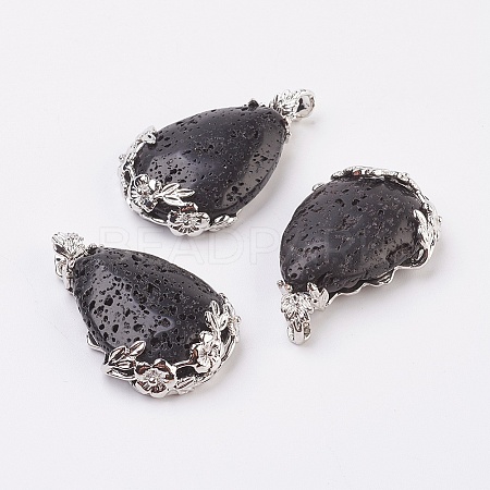 Valentine Gifts Idea for Guys Natural Lava Rock Pendants G-Q689-14-1