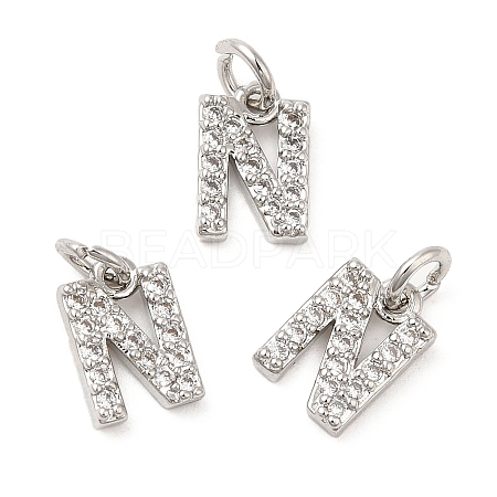 Brass Micro Pave Grade AAA Cubic Zirconia Charms LS-ZIRC-P067-11P-N-NR-1