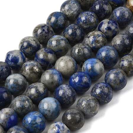 Natural Lapis Lazuli Beads Strands G-J396-8mm-1