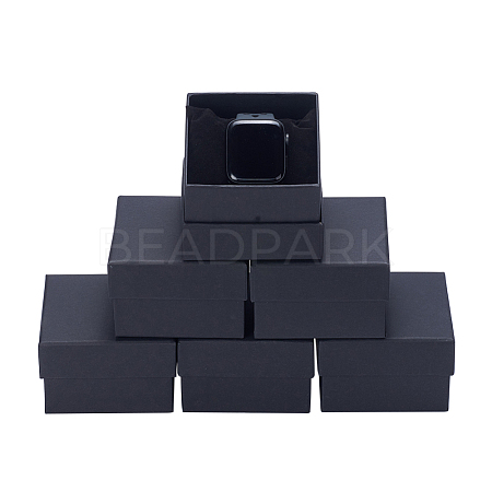 Kraft Paper Cardboard Jewelry Boxes CBOX-WH0003-04-1