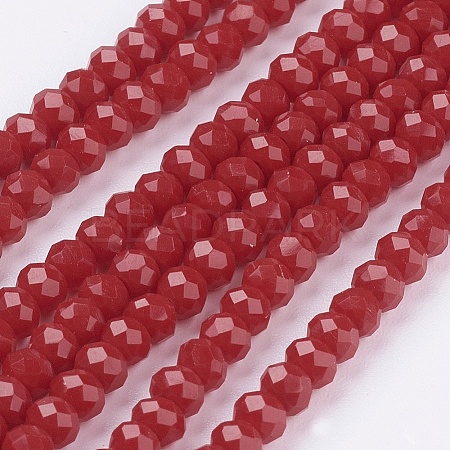 Imitation Jade Glass Bead Strands X-GLAA-F001-3x2mm-29-1