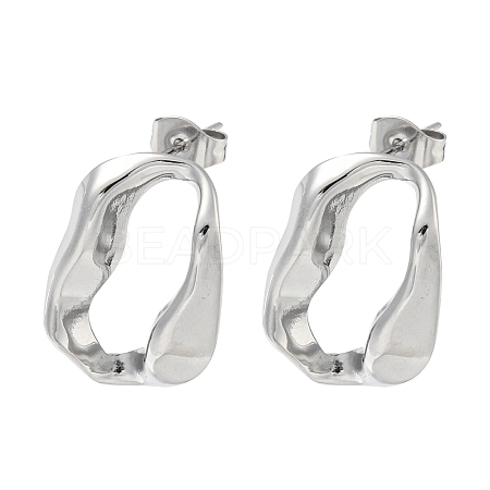 304 Stainless Steel Stud Earrings EJEW-R157-11P-1