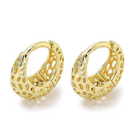 Thick Brass Hoop Earrings EJEW-L211-011N-G-1